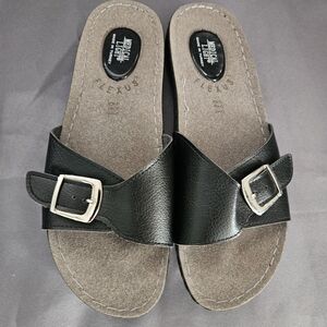 Black Slide Sandals